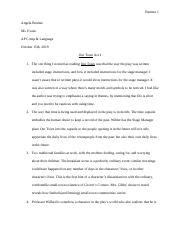 the climax of our town occurs when|Our Town Act I: Part One Summary & Analysis .